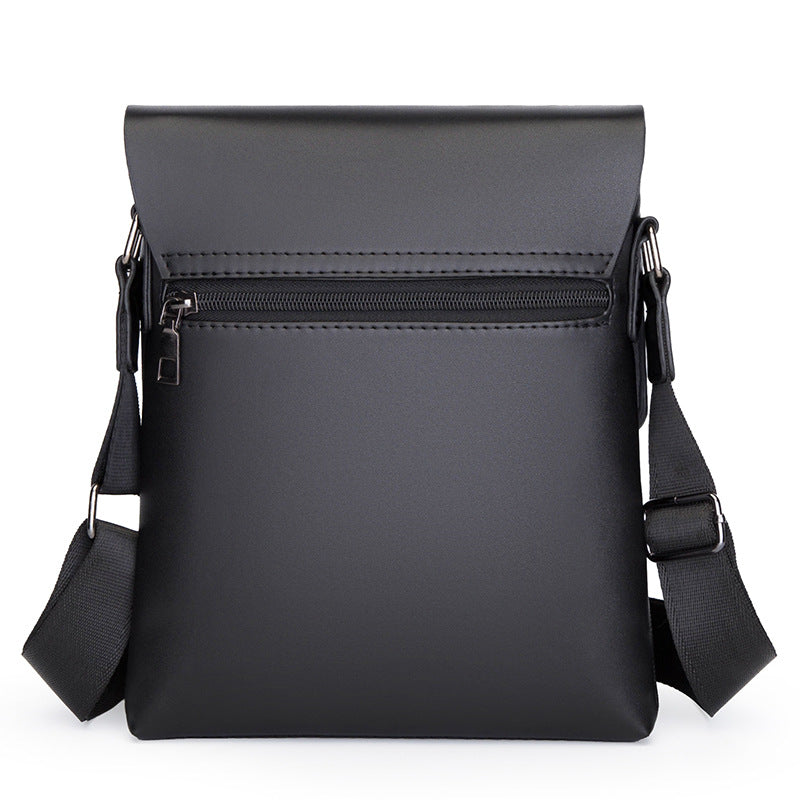 Men's Fashion Large Capacity Vertical Plaid Cover Men's Shoulder Bags