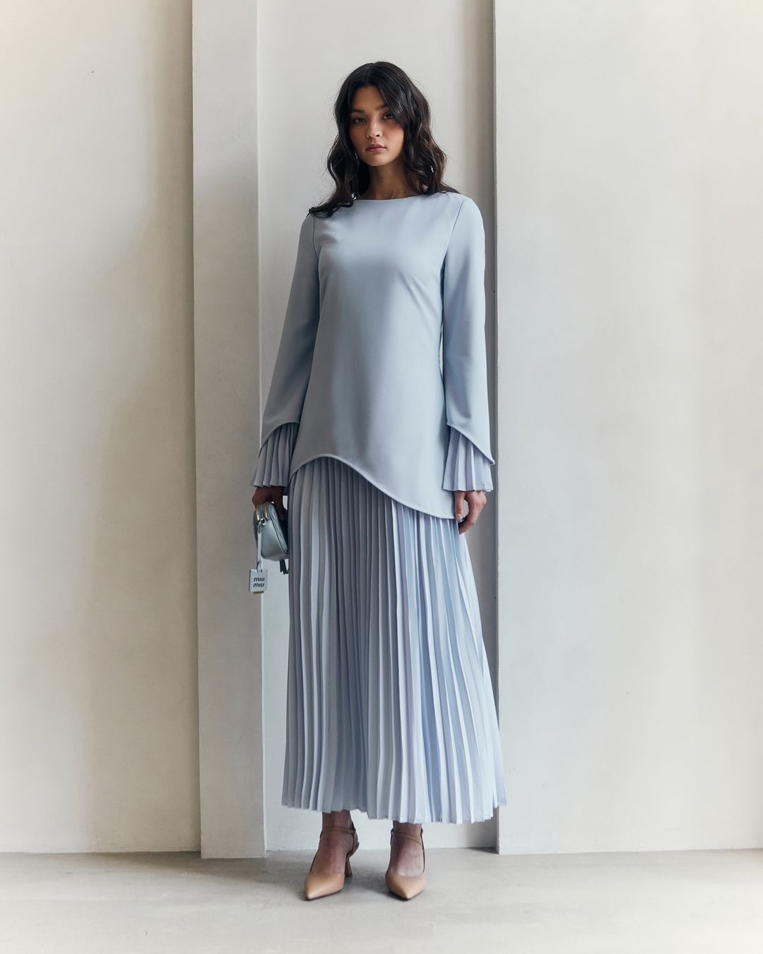 Women's Elegant Pleated Stitching High-grade Loose French Suits