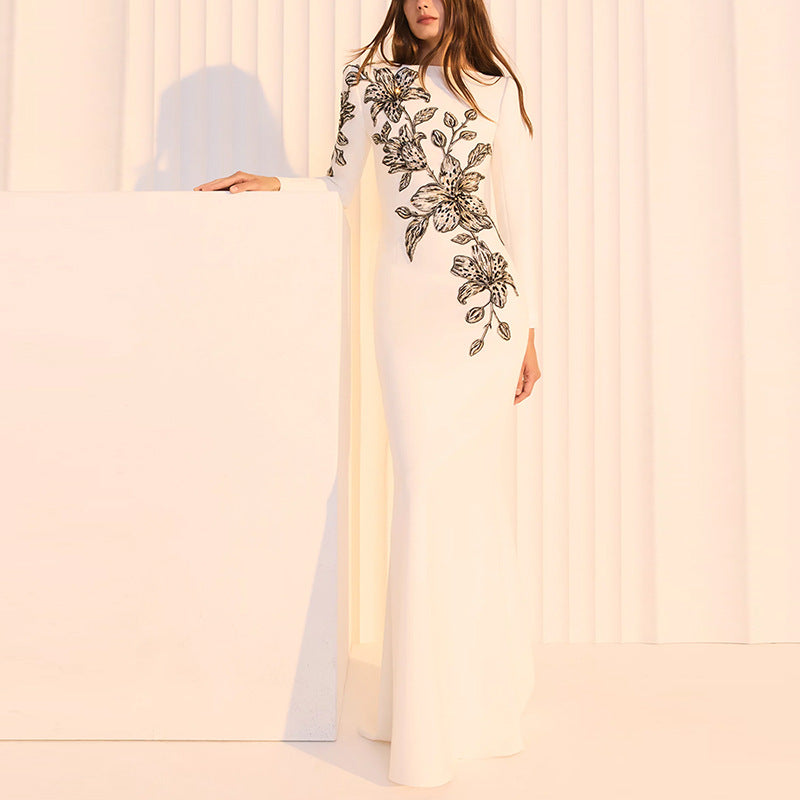 Fashion For Dinner Formal Embroidered Beads Dress