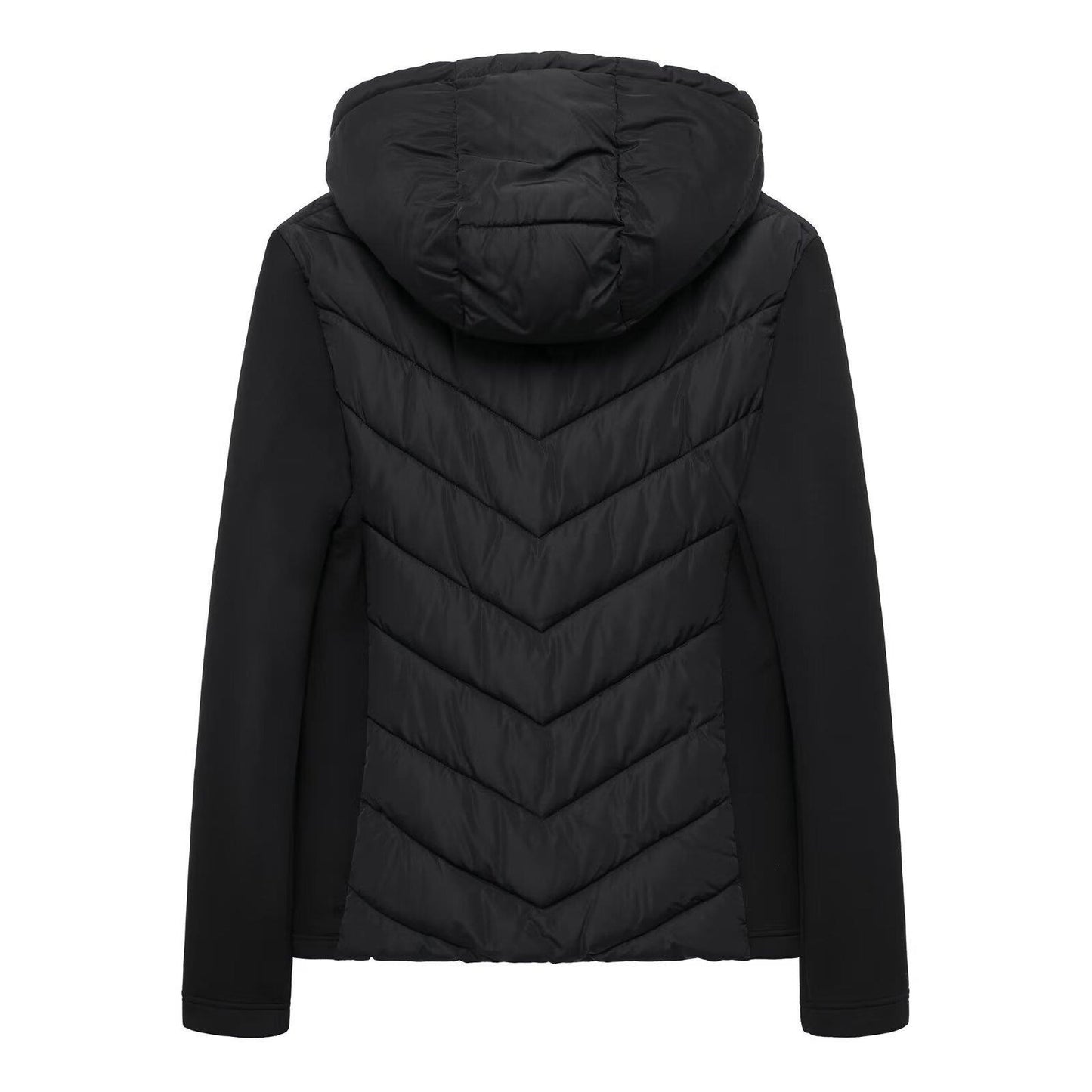 Women's Zipper Ornament Stitching Long Sleeve Hooded Coats