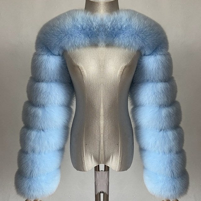 Women's Fur Fox Fashion Faux Shawl Coats