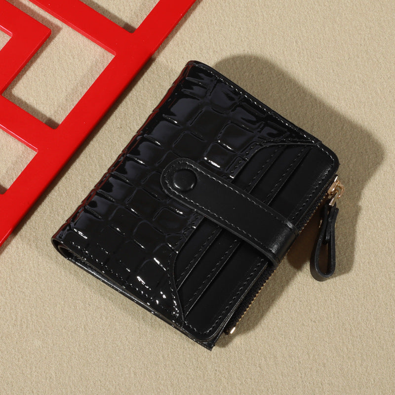 Women's Korean Style Stone Pattern Crocodile Multiple Ladies Wallets