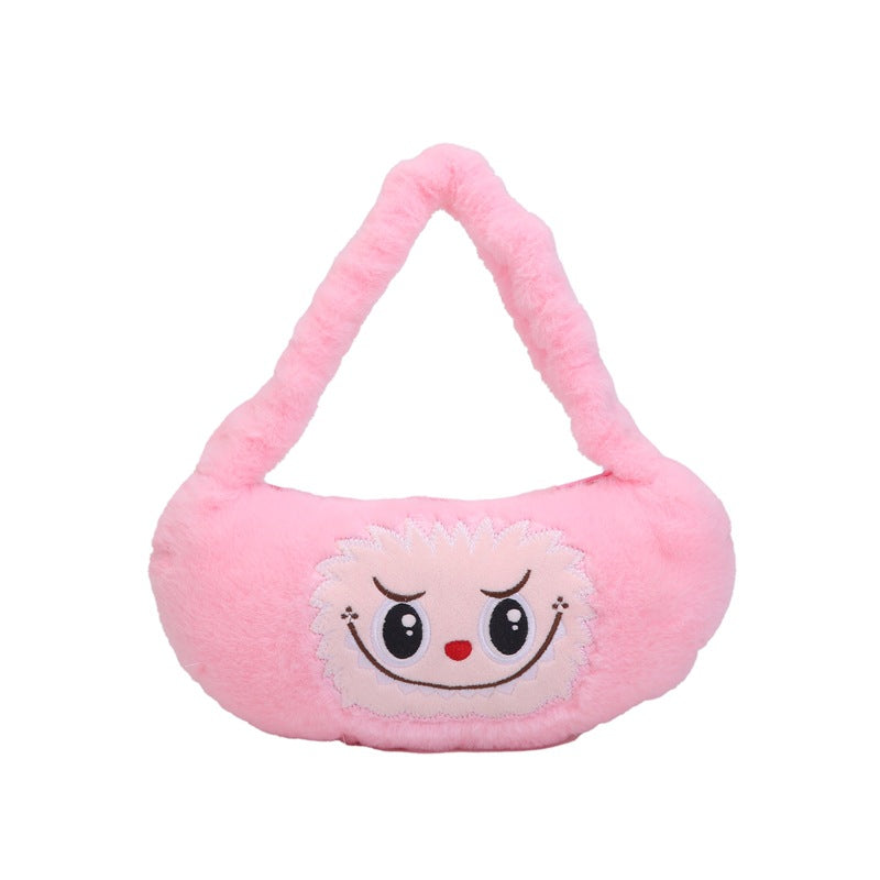 Automobiles Curtain Cloth Plush Pop Mart Cartoon Shoulder Bags