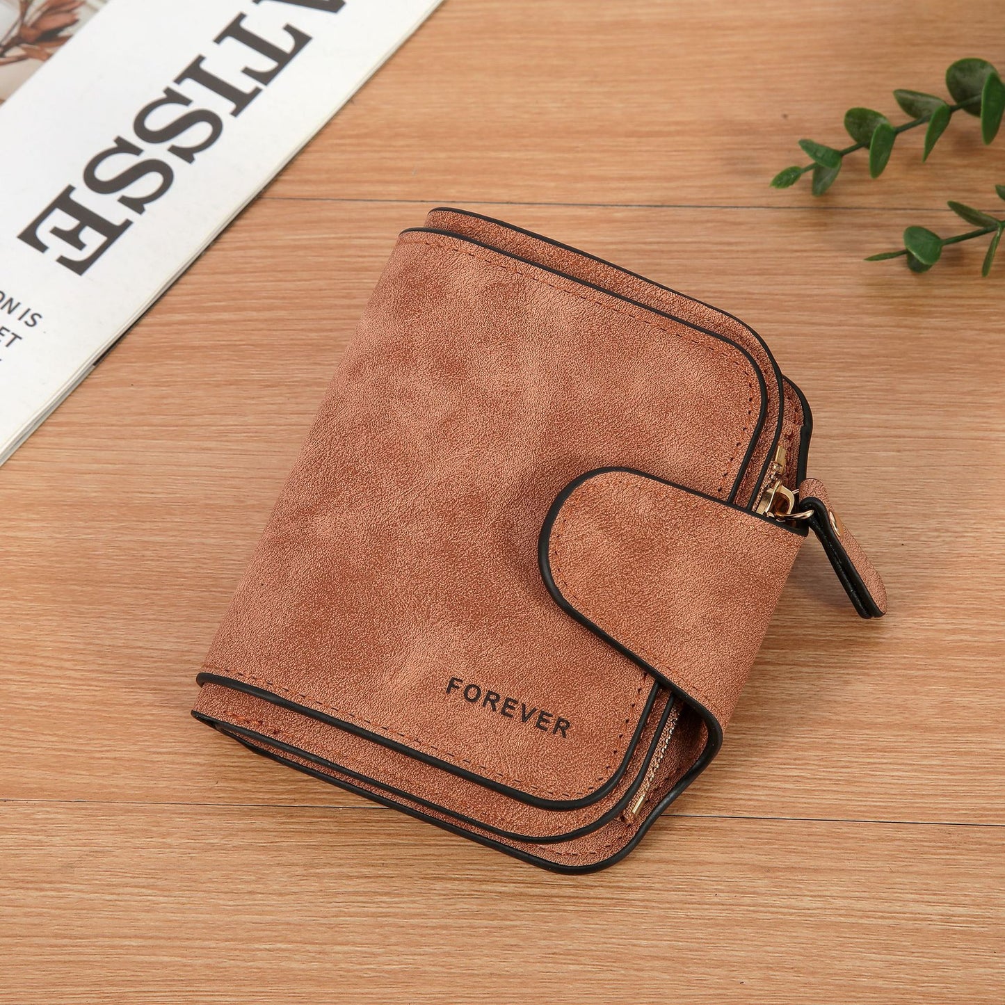 Women's Pretty Retro Frosted Leather Short Ladies Wallets