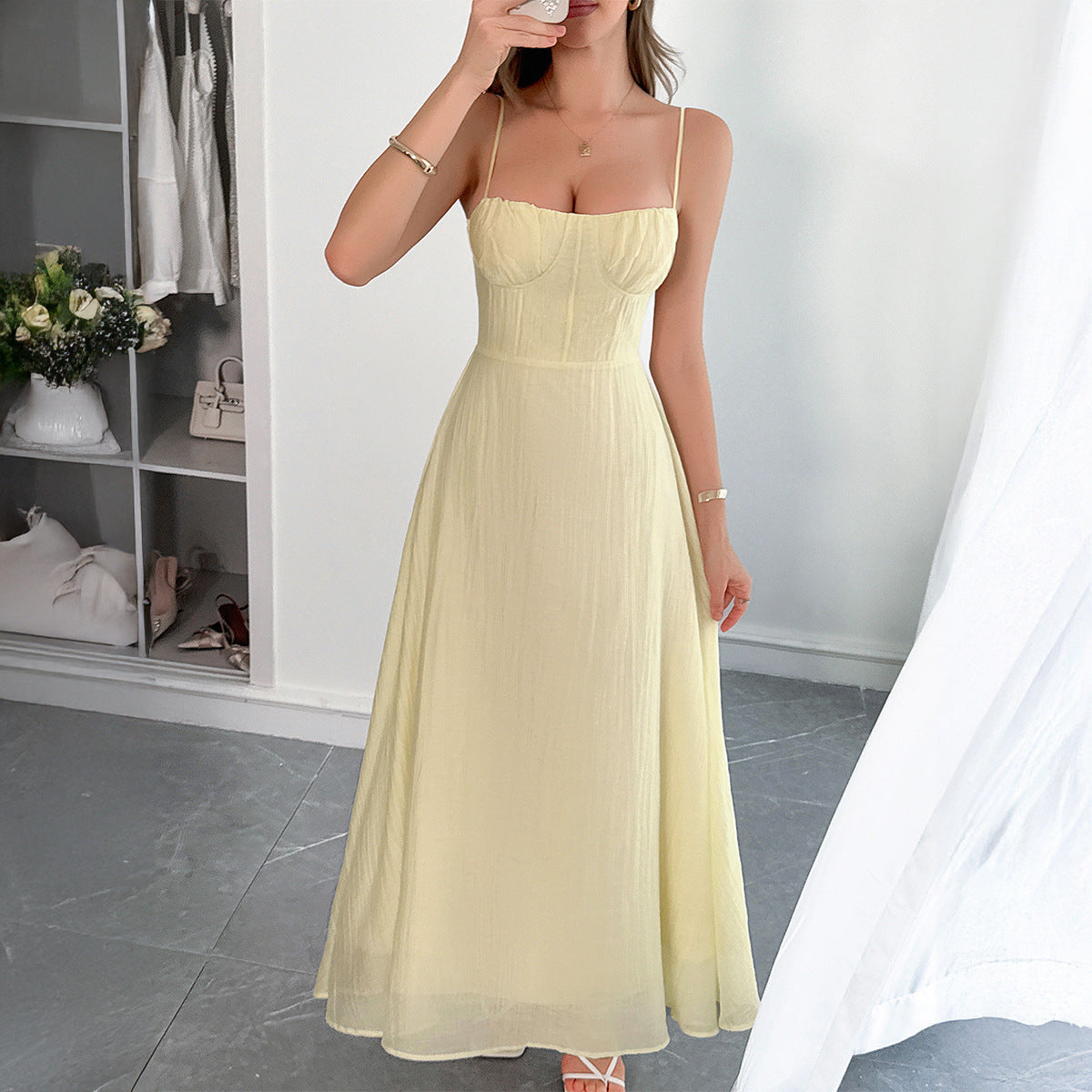 Women's Leisure Vacation Small Sling Slim Fit Dresses