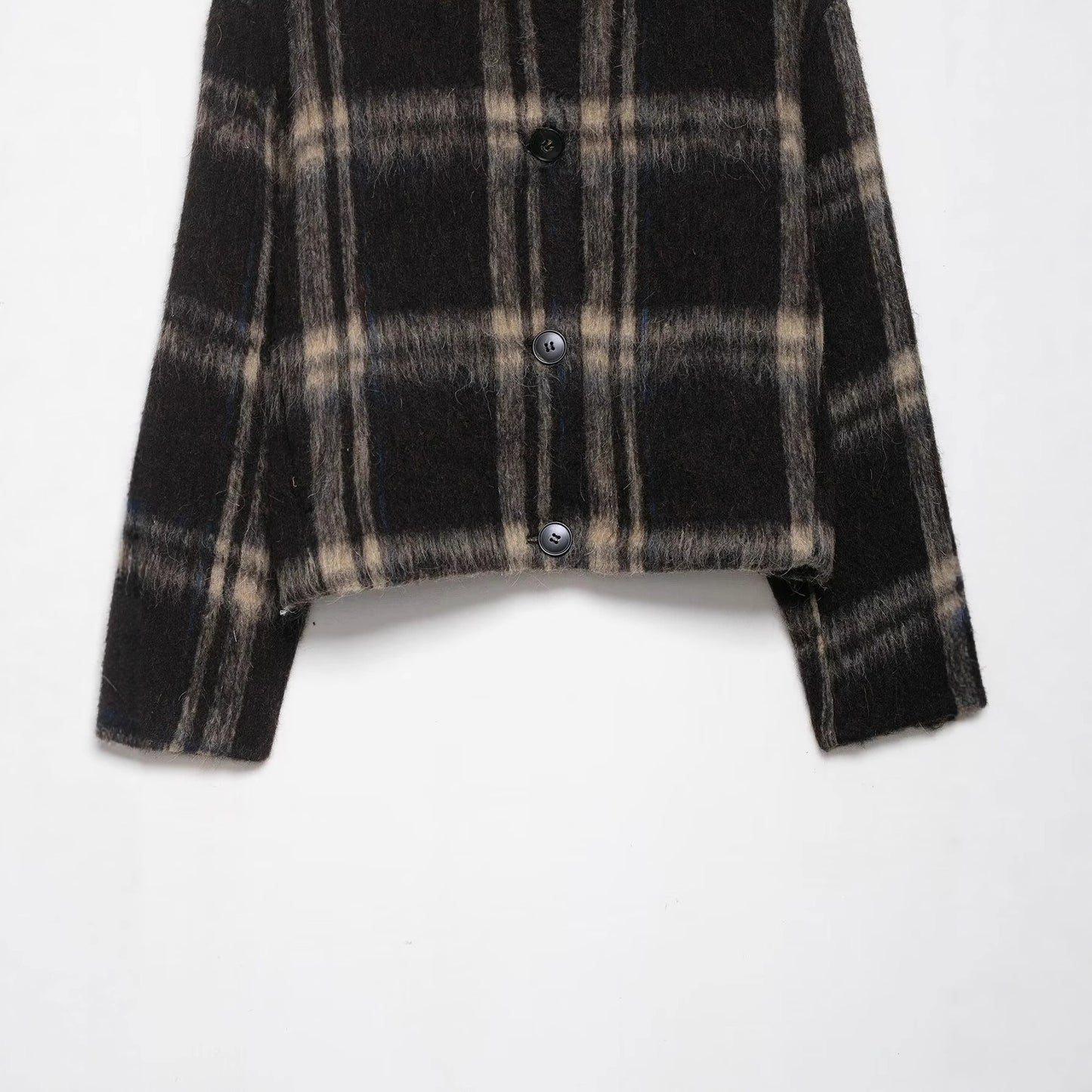 Women's Charming Fashion Simple Wool Plaid Jackets