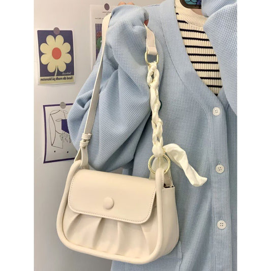 Women's Fashionable Design Textured Pleated Underarm Backpacks