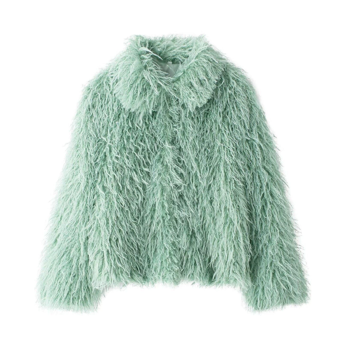 Women's Wear Artificial Fur Effect Warm Long Coats