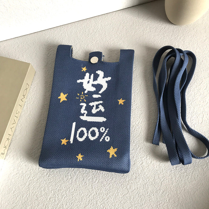 Knitted Mobile Cartoon Cute Summer Style Phone Bags