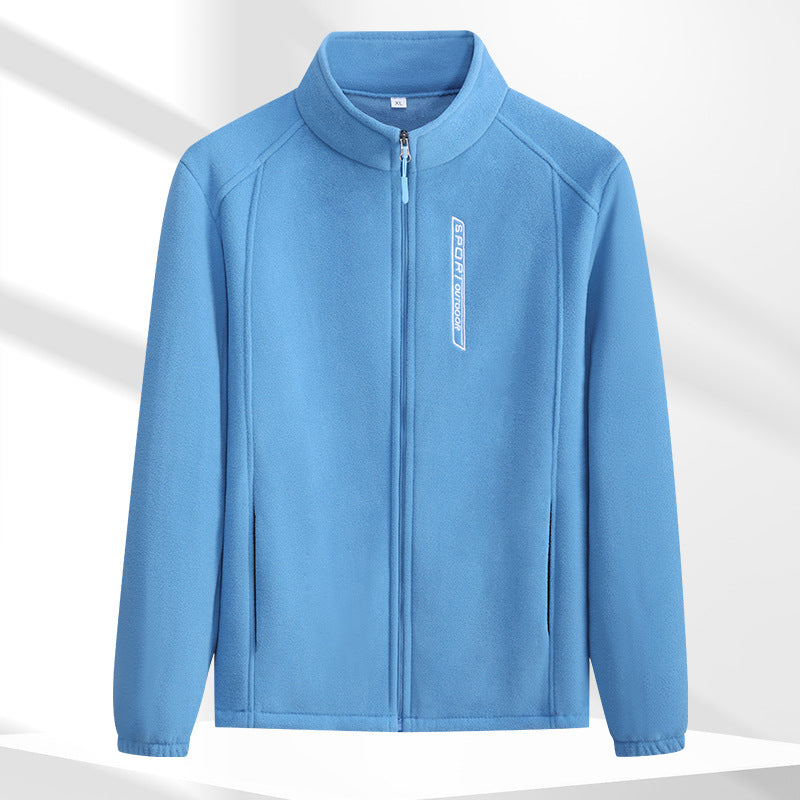 Women's Polar Fleece Fleece-lined Thickening Stand Collar Zipper Women's Sweater, Sweater