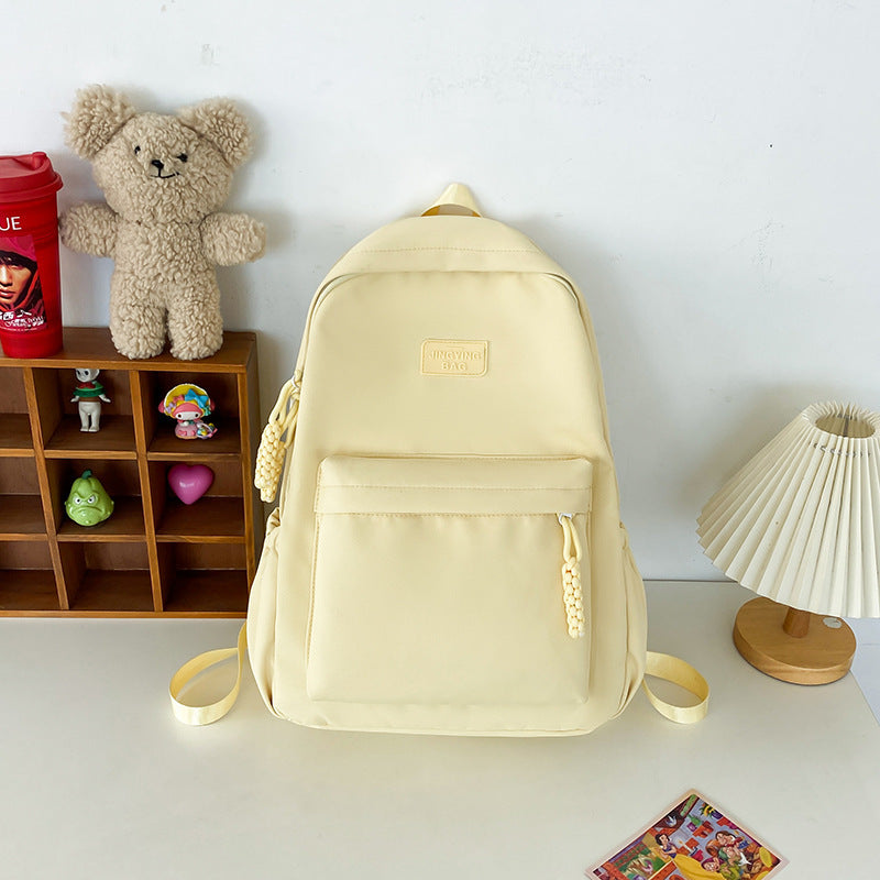 Women's High-grade Canvas Boys High Simple Large Middle School Students' Schoolbags