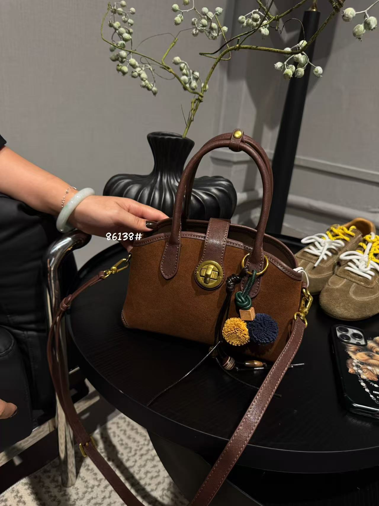 Women's Genuine Leather Matte Fashion Portable Shell Bags