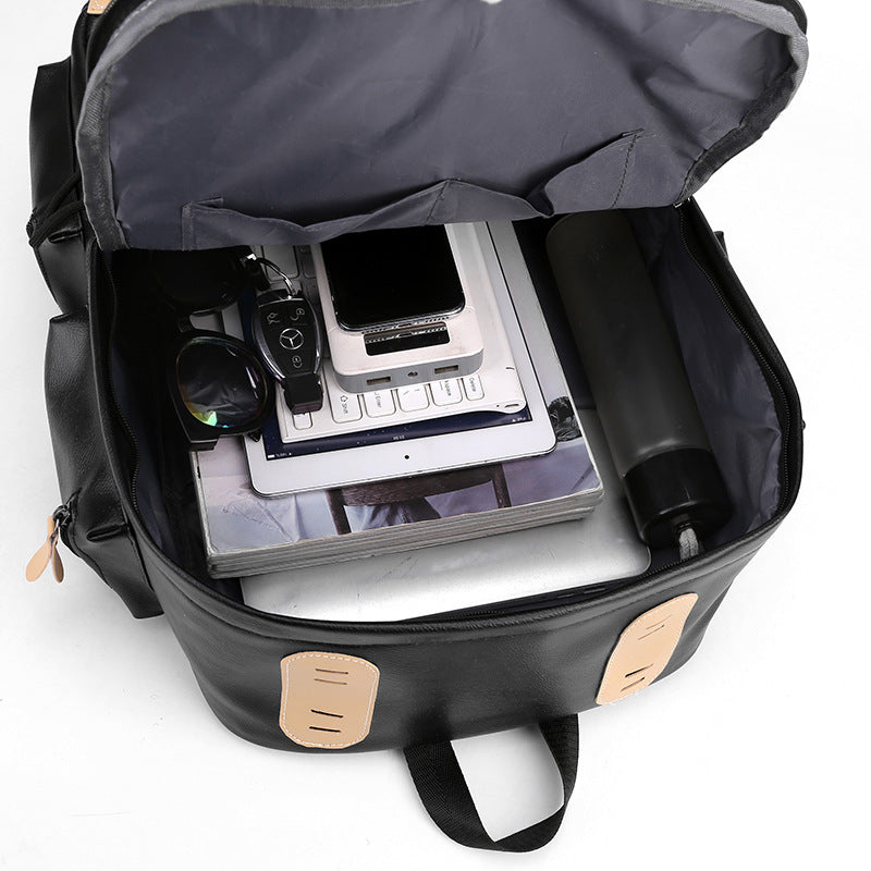 Men's Junior High College Trendy Large Capacity Backpacks