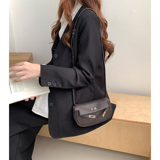 Women's Layer Cowhide Saddle Minority Fashion Genuine Crossbody Bags