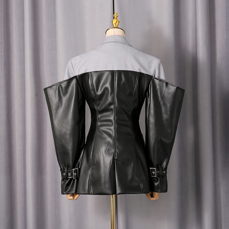 Women's Style Small Autumn Design Sense Patchwork Blazers