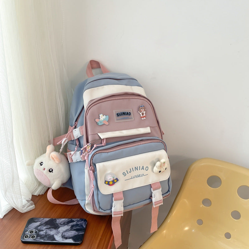 Female Burden Relief Spine Protection Junior High Middle School Students' Schoolbags