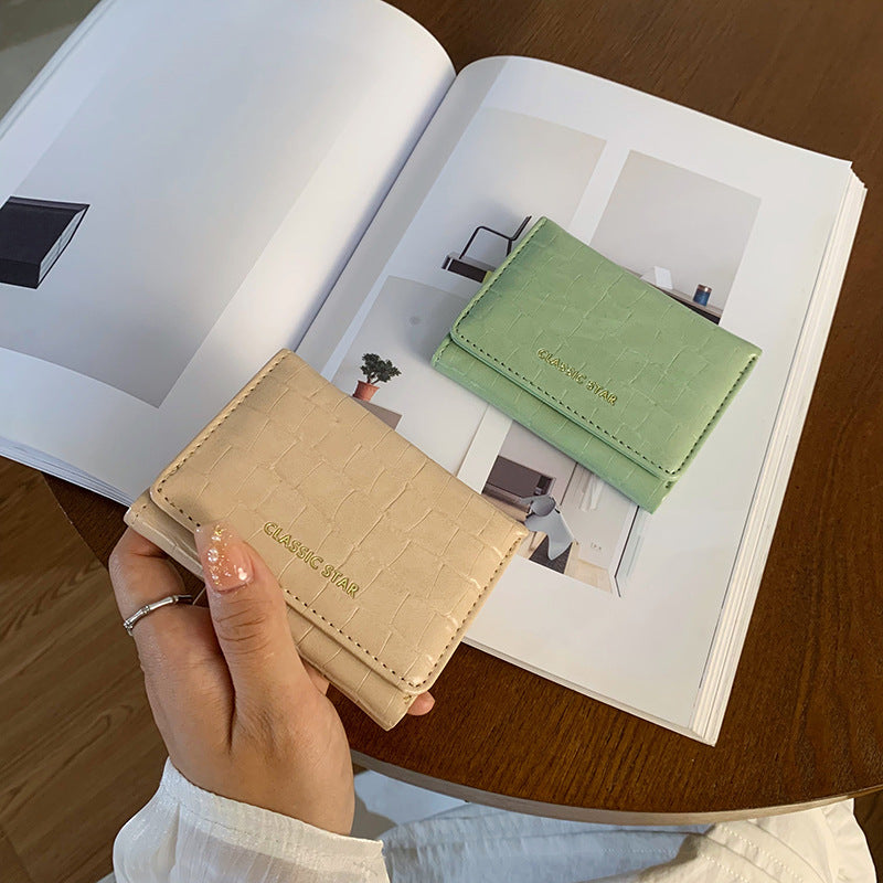 Women's Short Authentic Leather Tactile Feel Mini Ladies Wallets