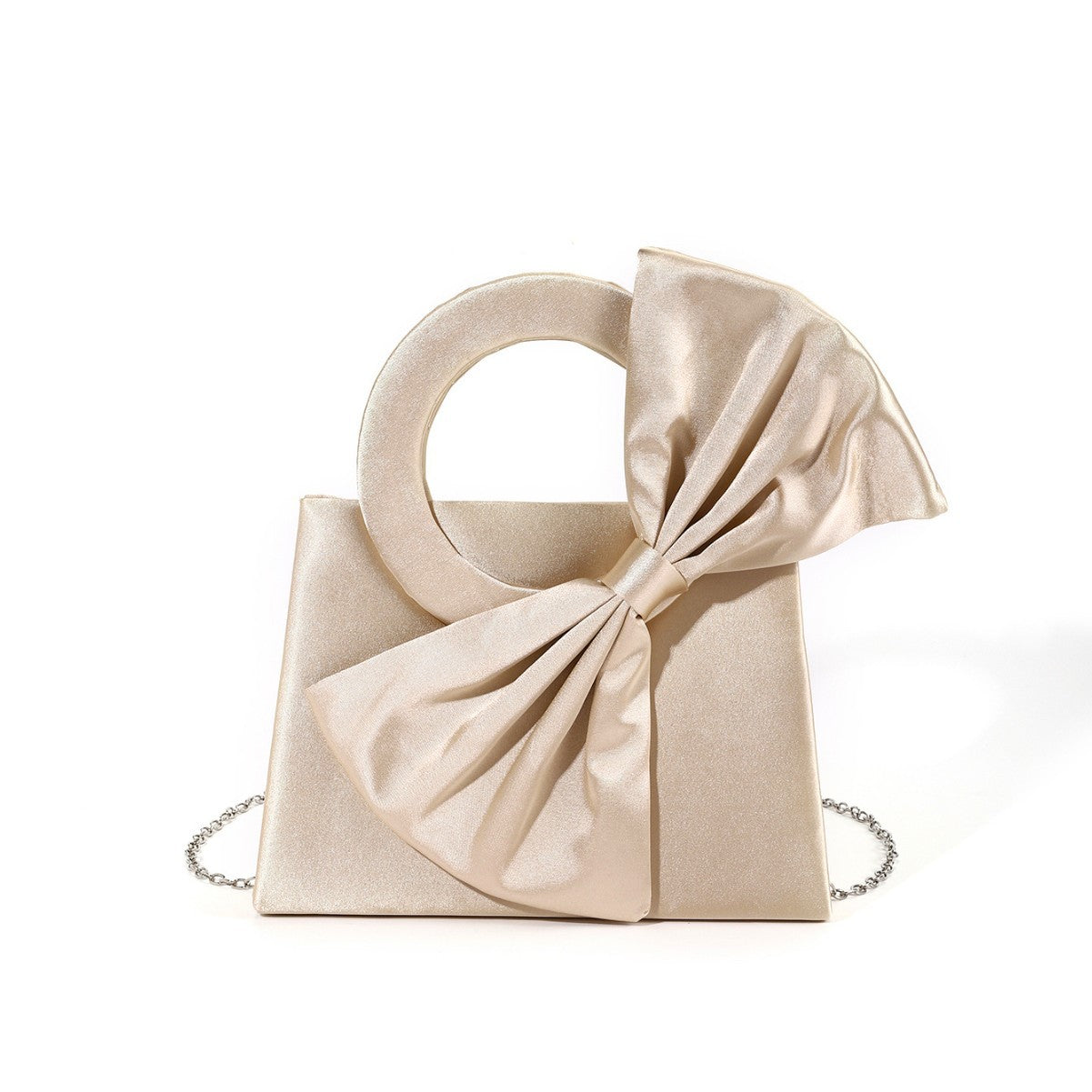 French Style Design Solid Color Bow Handbags