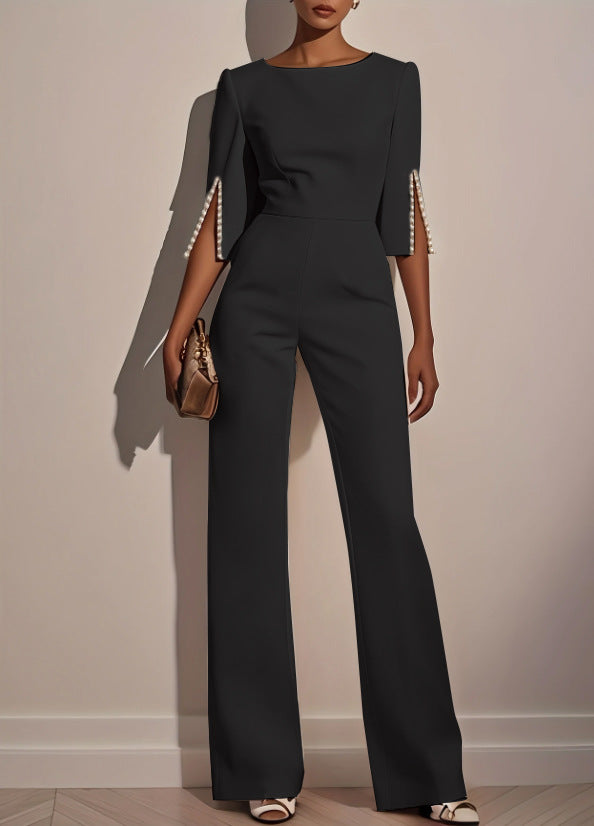 Women's Summer Fashion Bead Decorative Elegant Slim Clothing
