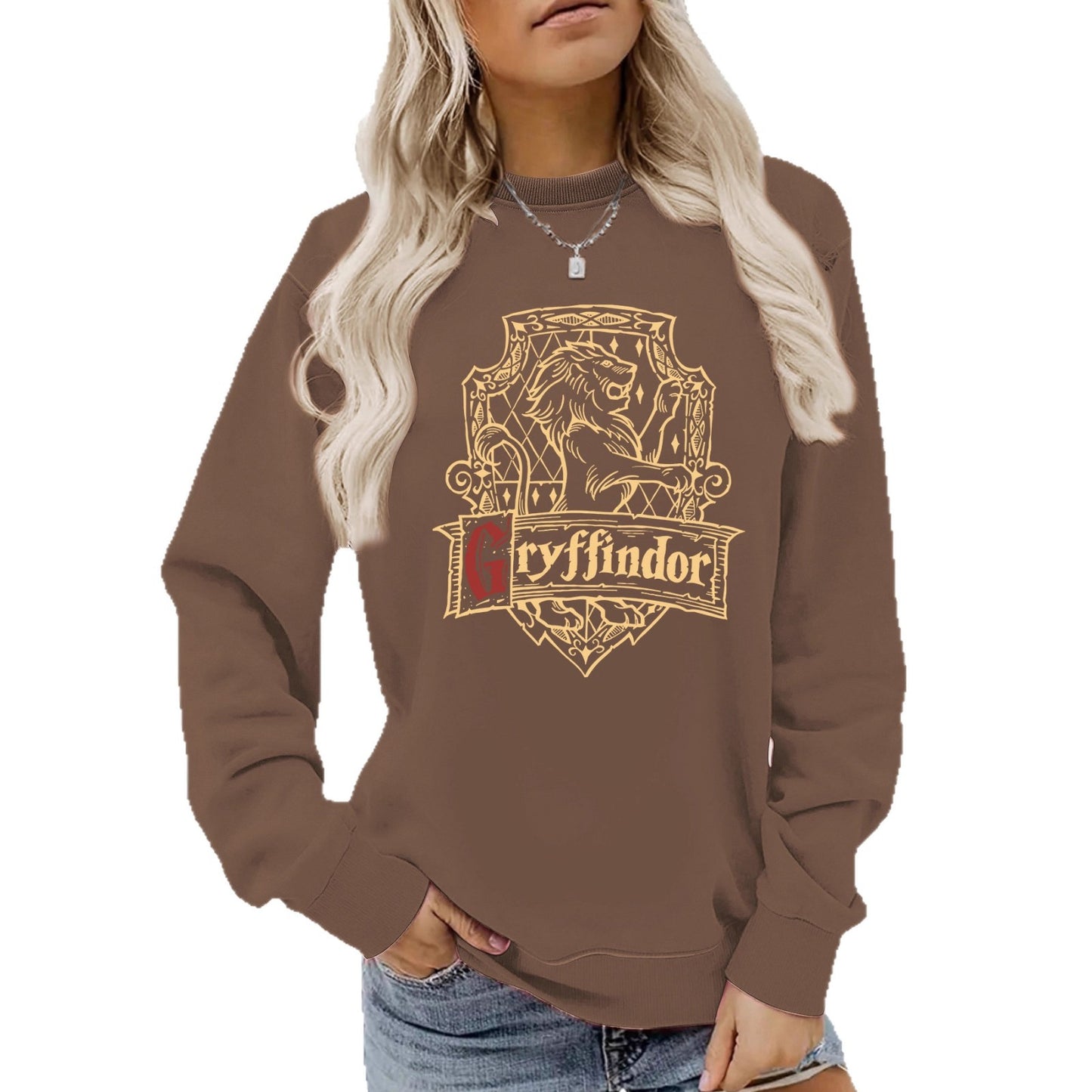 Women's Long Sleeve Shirt Printed Loose Design Sweaters
