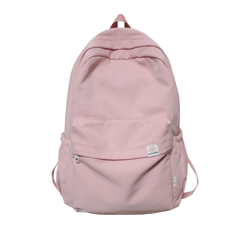 Female Korean Junior High Cute Solid Color Backpacks