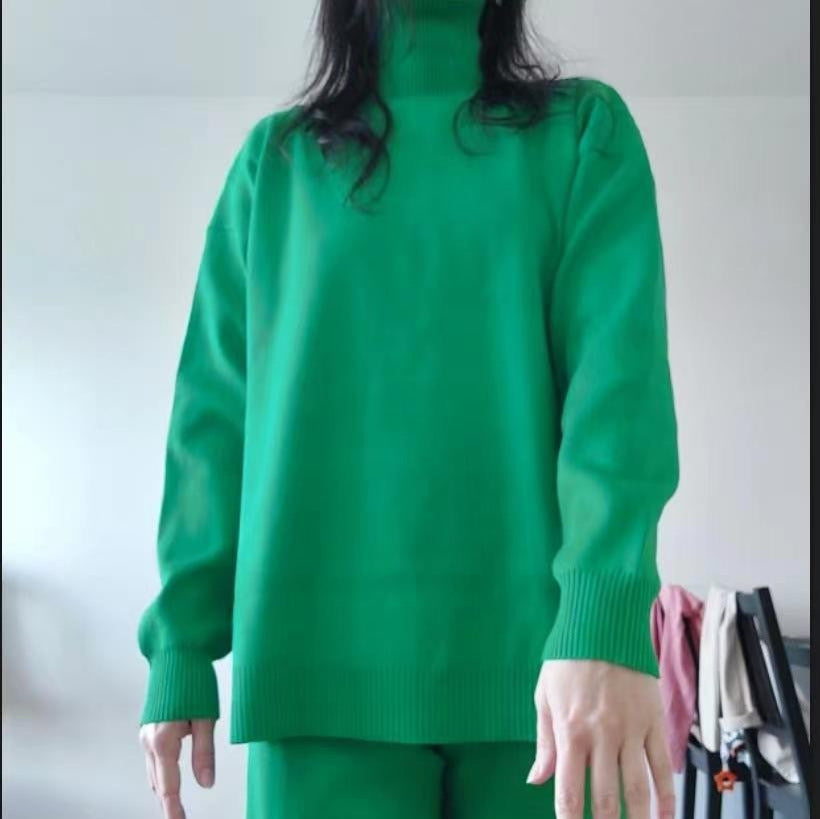 Women's Knitting Idle Style Temperament Leisure Wide Suits