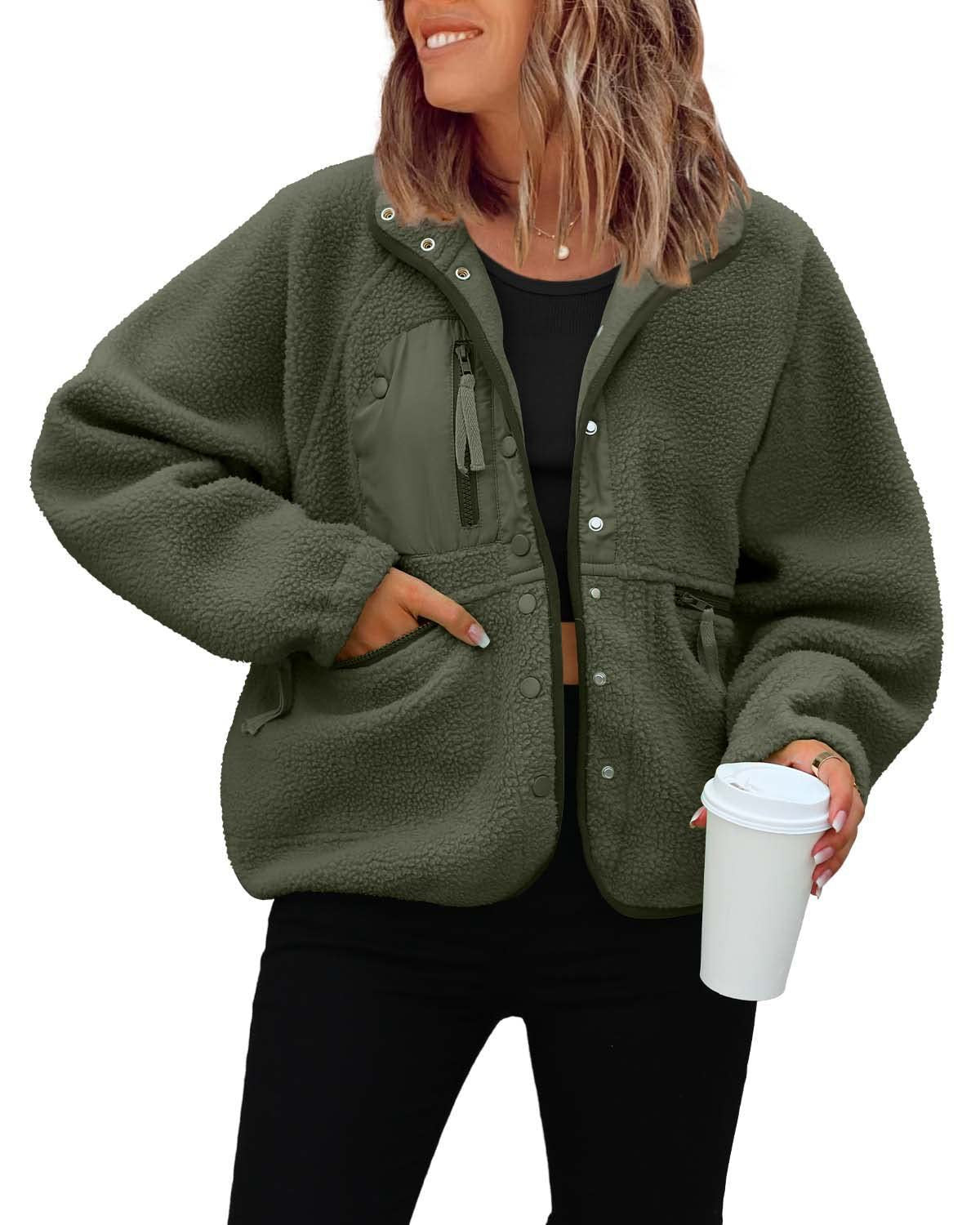 Women's Slouchy Polar Fleece Sports Leisure Tops