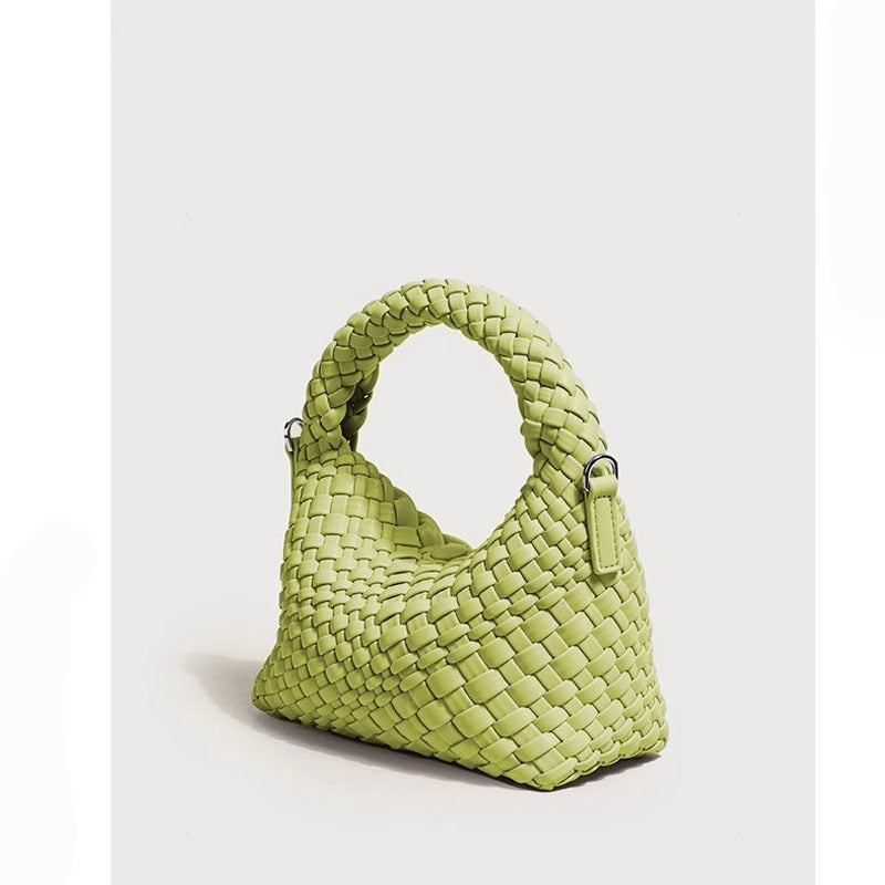 Women's High-grade Design Selenodont Half Moon Woven Bags