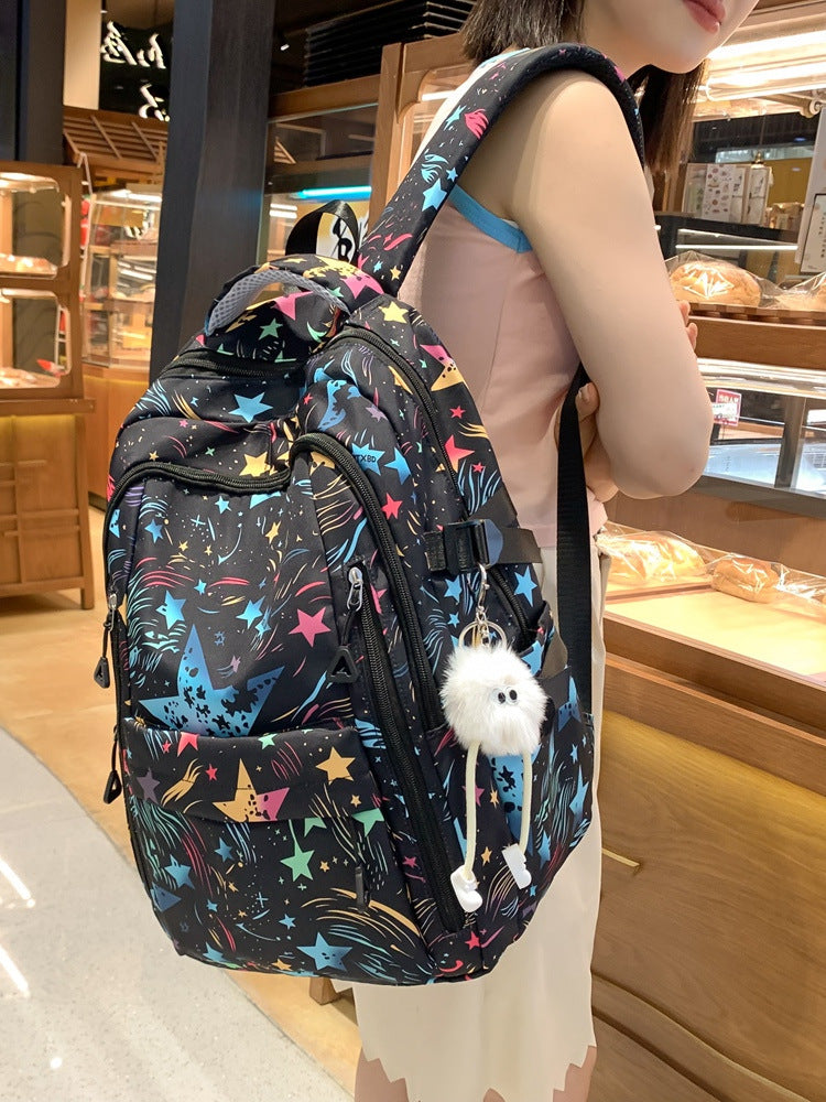 Women's Printing Early High College Korean Style Middle School Students' Schoolbags