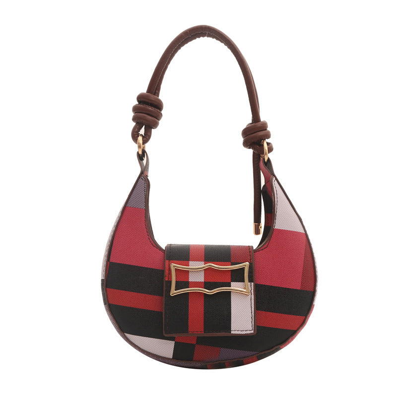 Women's Summer Fashion Crescent Simple Texture Design Crossbody Bags