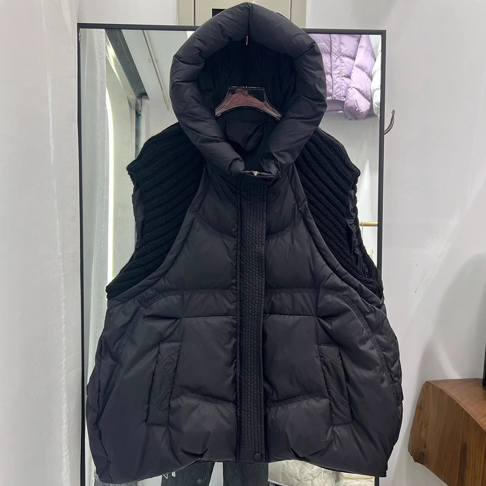Women's Hood Thick Wool White Duck Korean Jackets