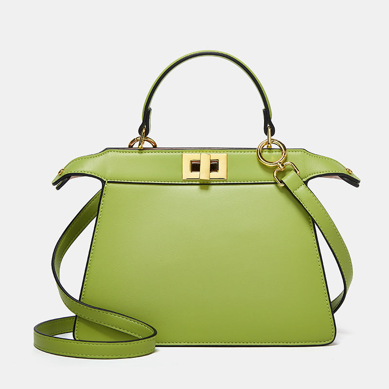 Women's Fashionable Simple Solid Color Kelly Elegant Handbags