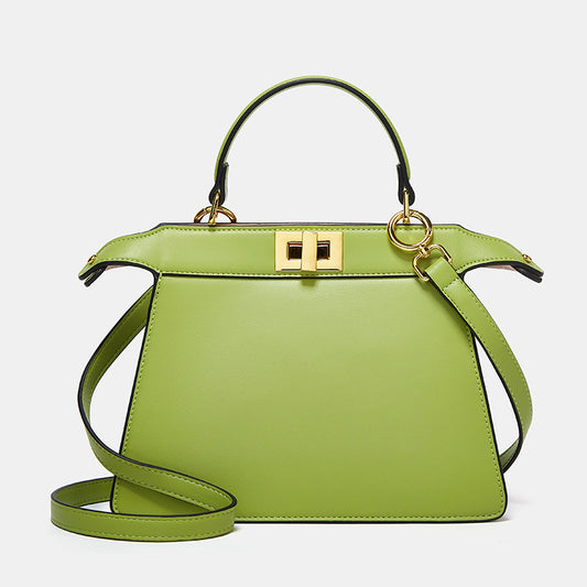 Women's Fashionable Simple Solid Color Kelly Elegant Handbags