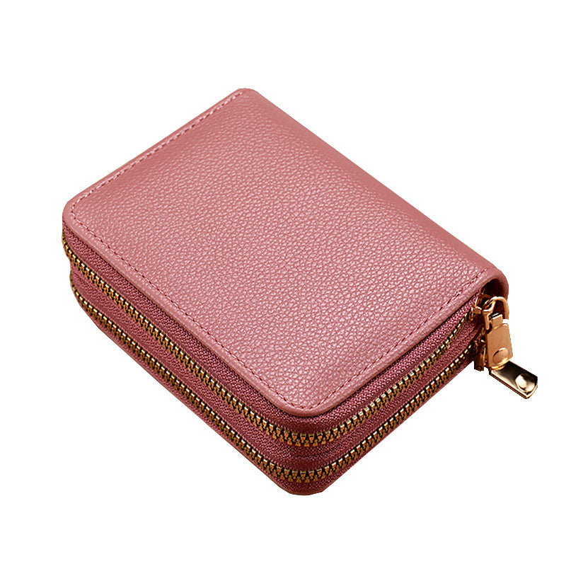 Women's Zipper File Short Large Capacity Multiple Slots Card Holder