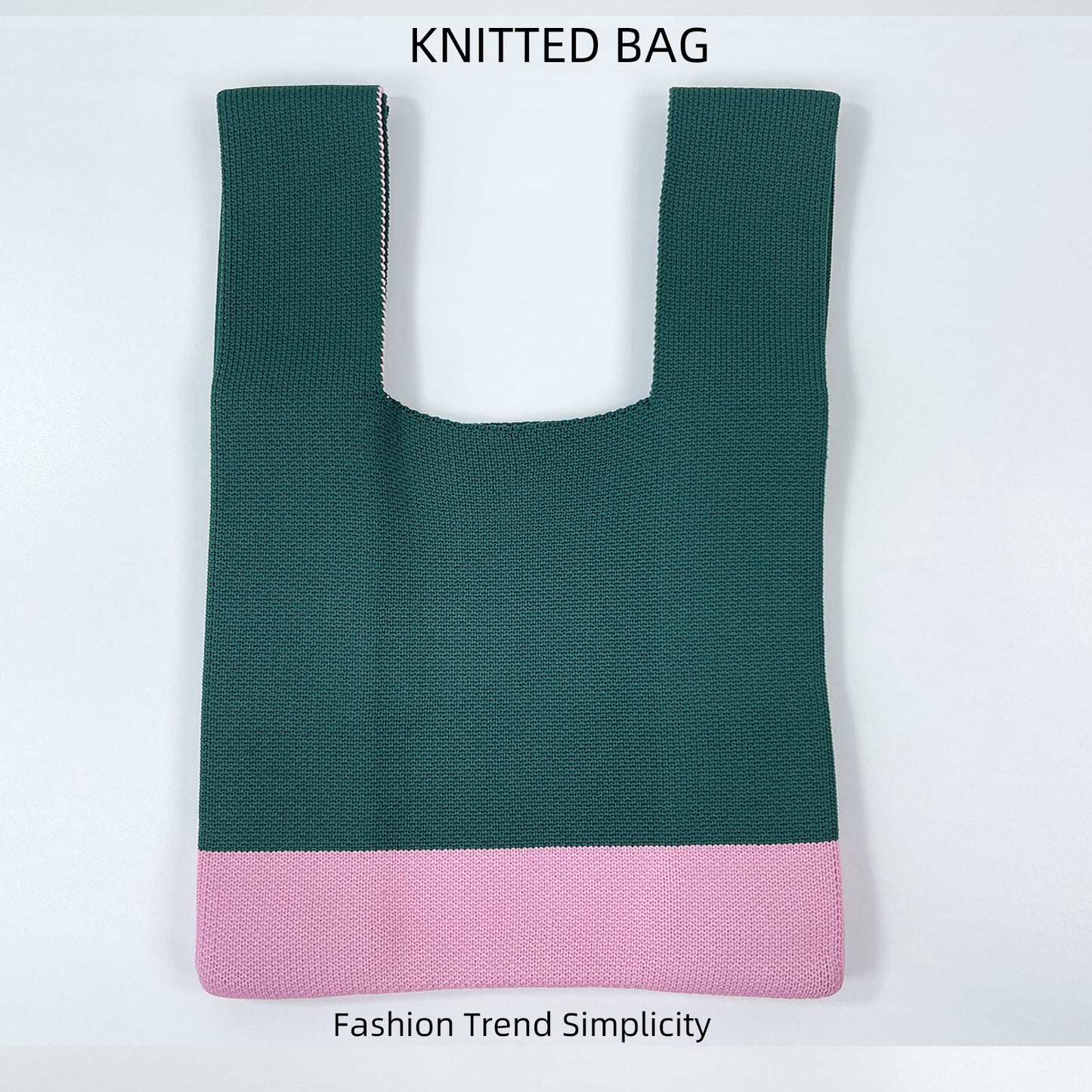 Women's Flower Knitted Large Capacity Totes Wrist Handbags