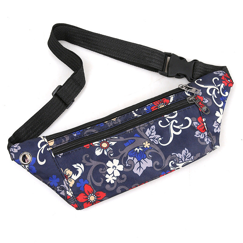 Women's & Men's & Running Fashion Printed Embroidered Portable Men's Waist Packs
