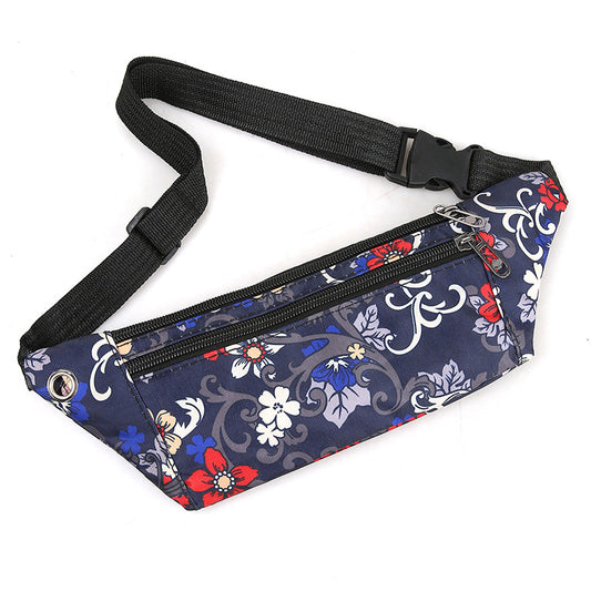 Women's & Men's & Running Fashion Printed Embroidered Portable Men's Waist Packs
