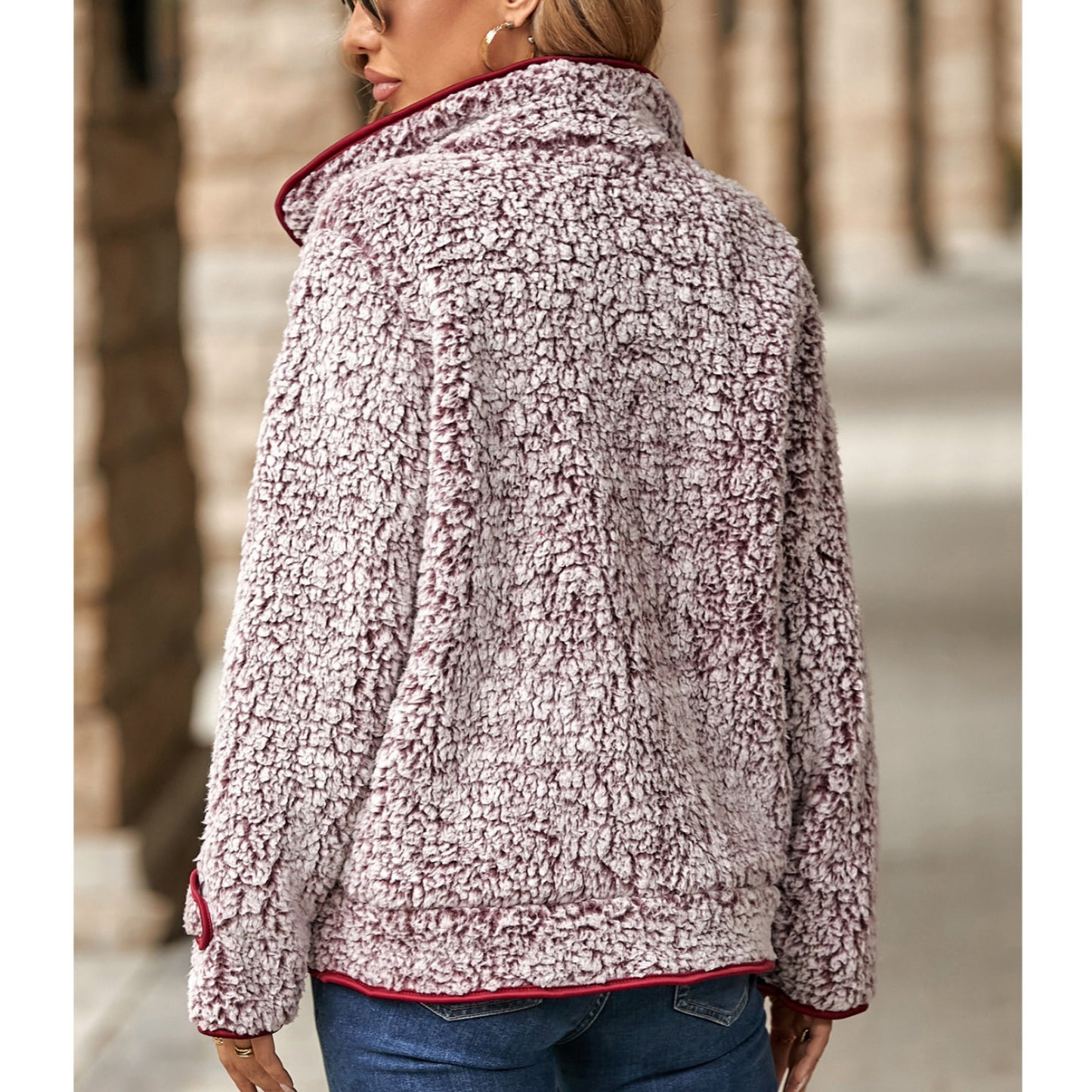 Women's Flash Veet Fashion Wear Long Sleeve Single-breasted Coats