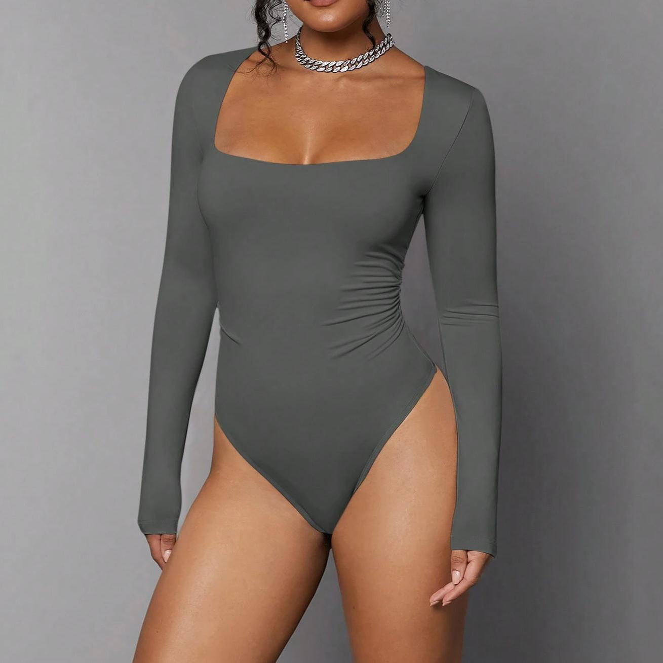 Women's Sexy Base Shirt Tight Long Sleeve Jumpsuits