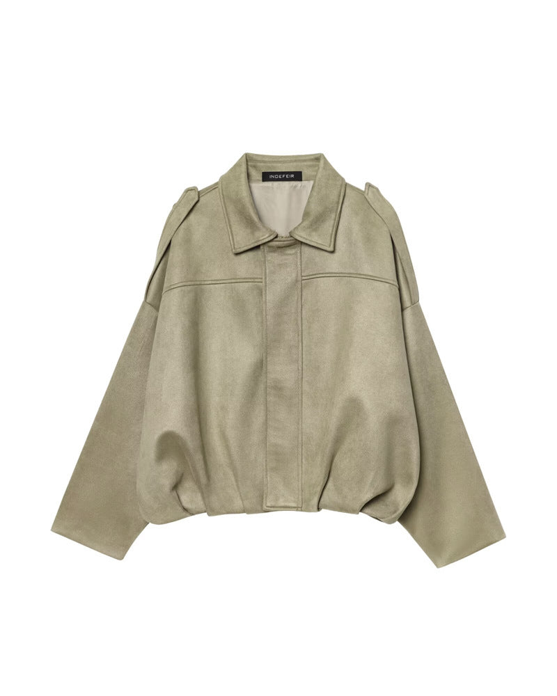 Women's Spring Casual Loose Lapels Retro Design Jackets