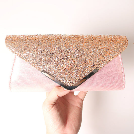 Graceful Trendy Clutch Fashionable Sequins Dinner Cosmetic Bags