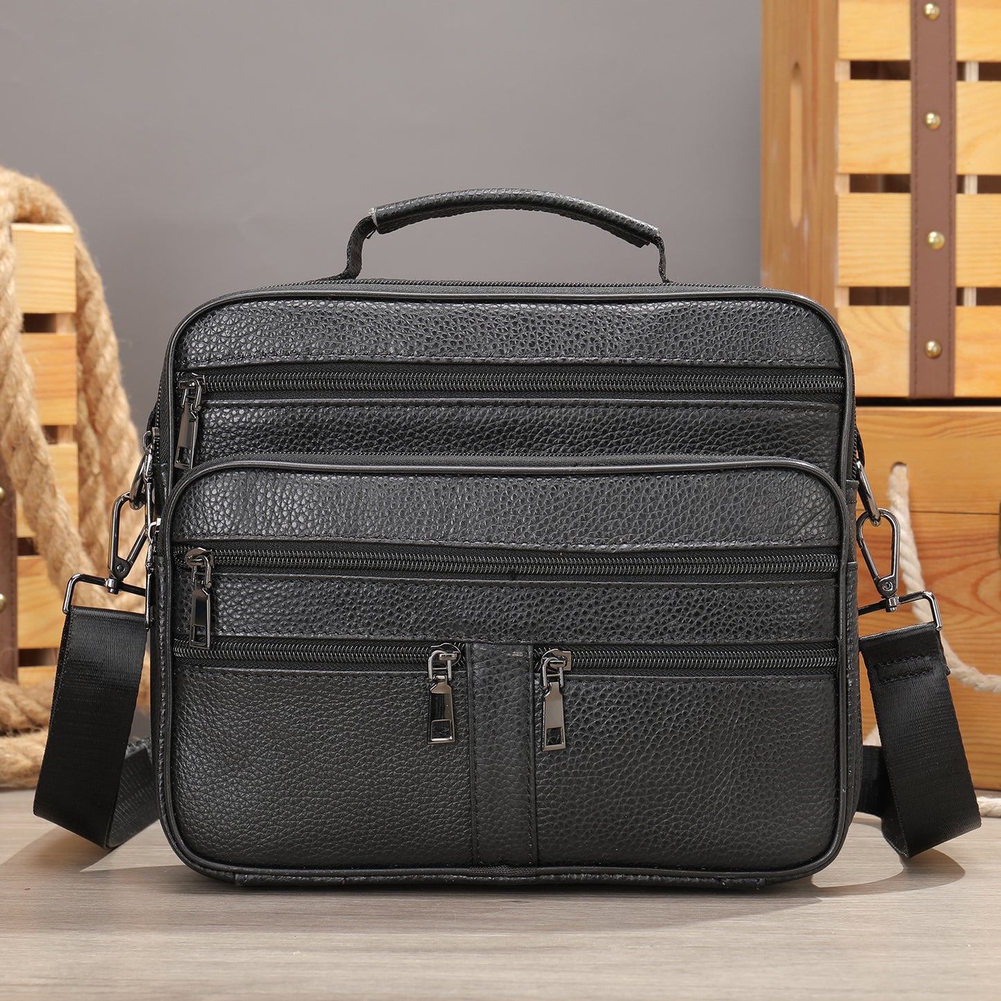 Men's Leather First Layer Cowhide Vintage Men's Messenger Bags