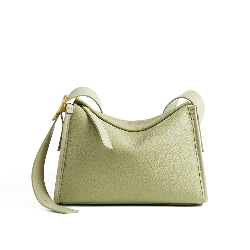 Women's Genuine Leather High-grade Pillow First Layer Cowhide Large Crossbody Bags