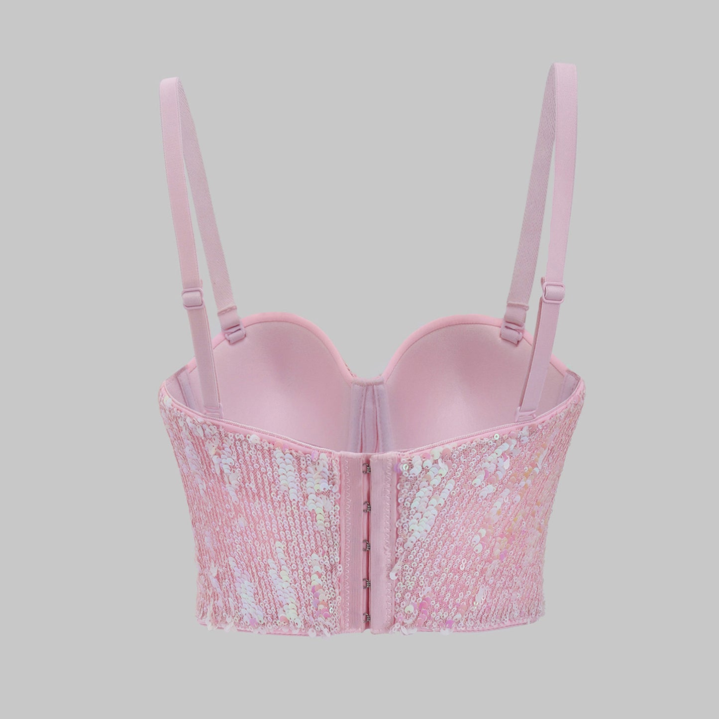 Women's Hot Colorful Sequins Fishbone Bra Underwear Tops