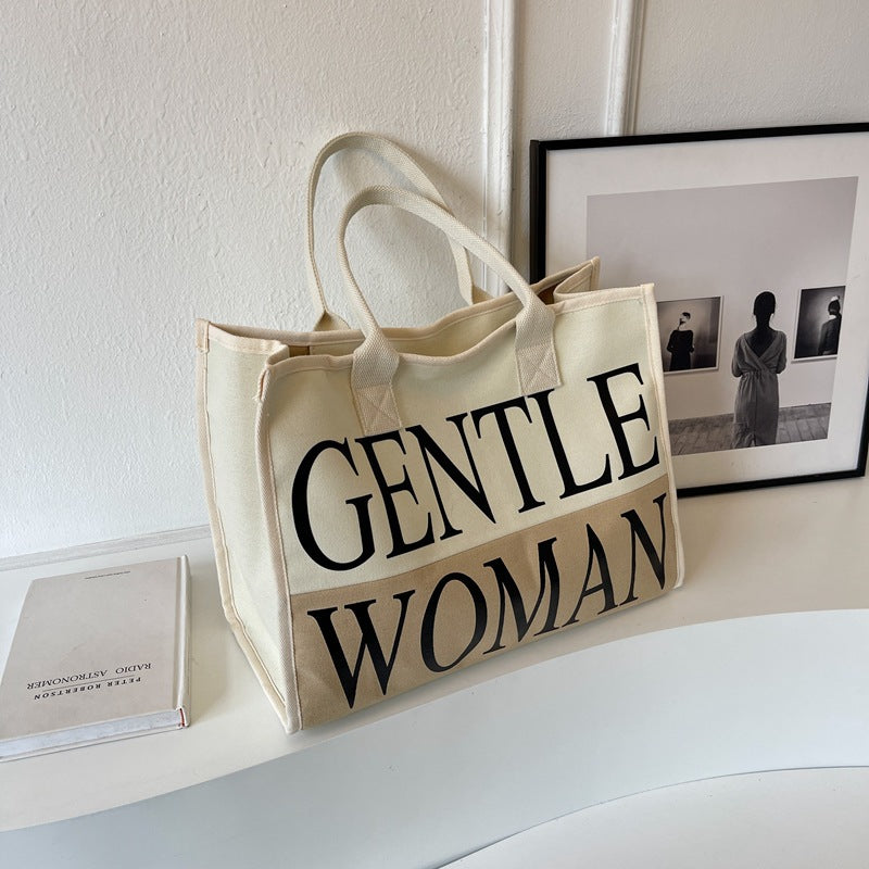 Graceful Thailand Mummy Canvas Letters Printed Shoulder Bags