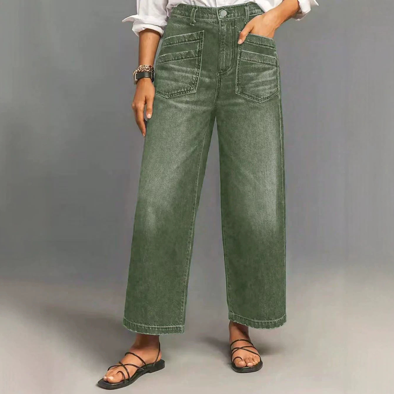 Loose Wide Leg Summer Trousers Fashion Personality Trendy Ladies Retro Jeans