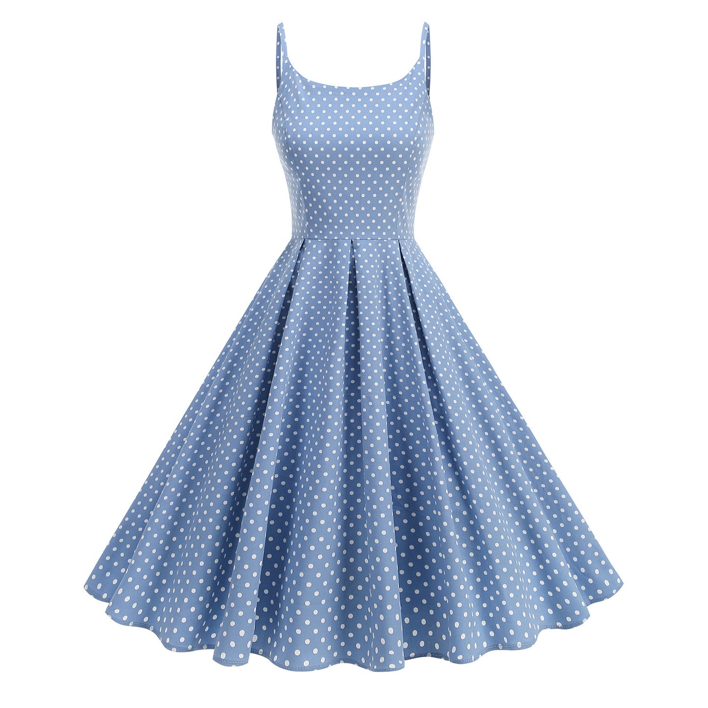 Hepburn Style Retro Dots Slim Fit Dress