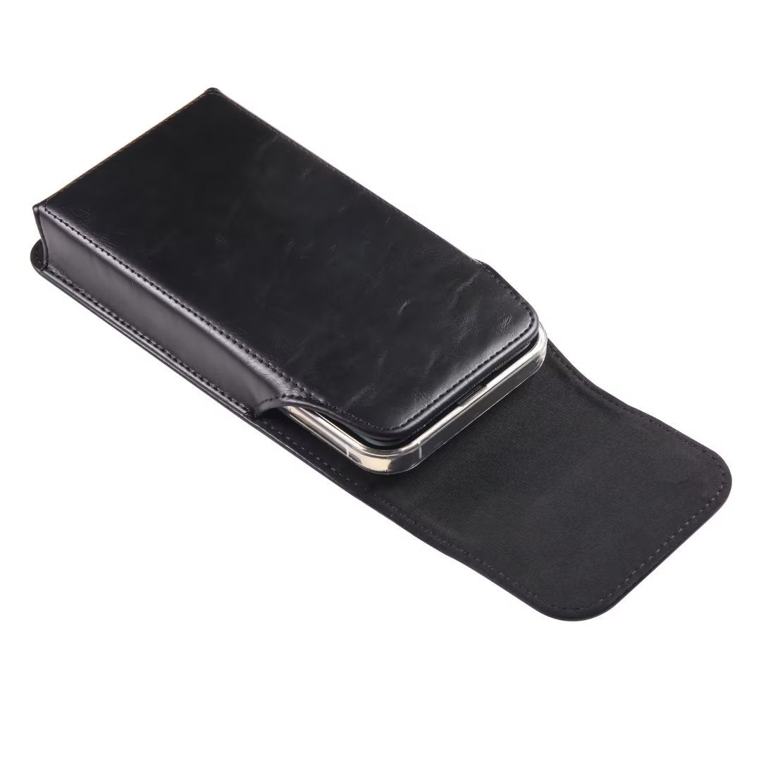 Men's Crazy Horse Pattern Leather Protective Cover Men's Waist Packs