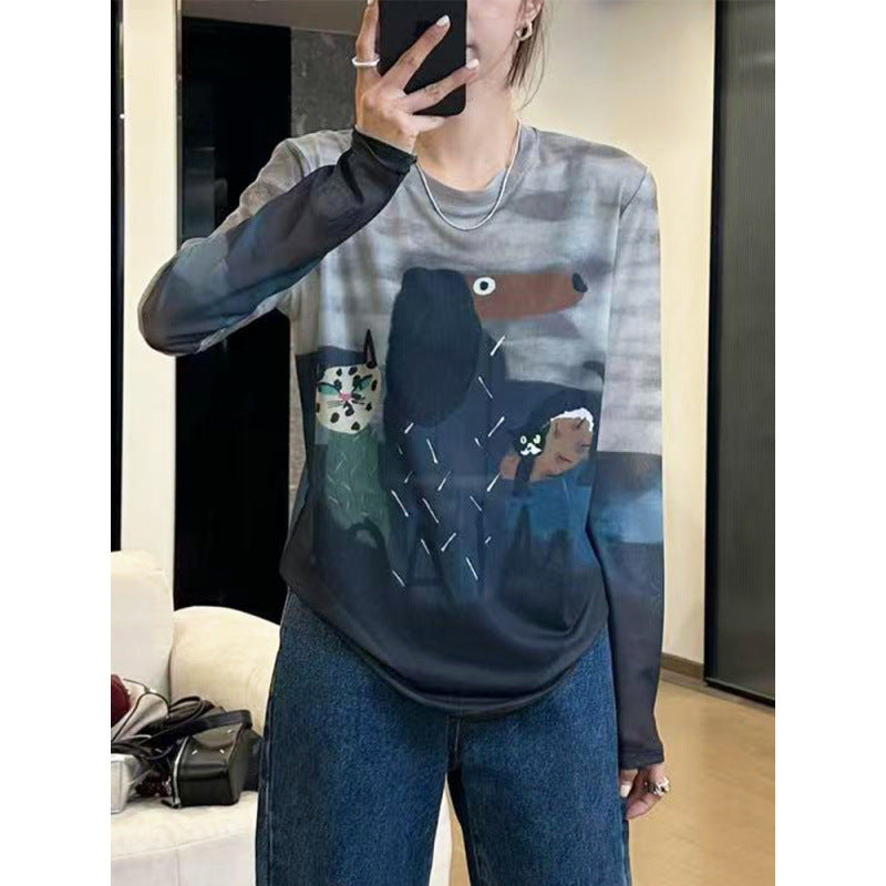 Women's Mesh Long-sleeved For Summer Unique Super Nice Tops