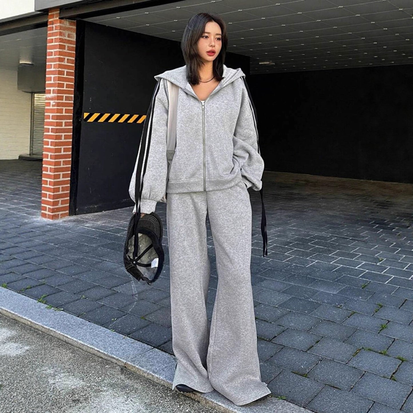 Women's Leisure Preppy Sweatshirt Set Autumn Match Suits
